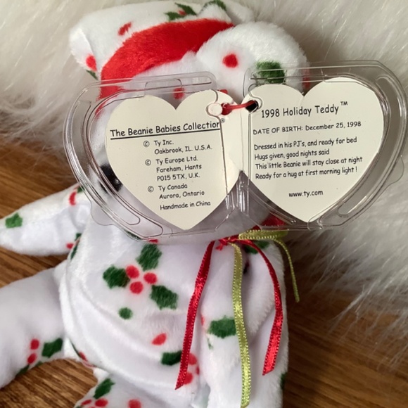 TY Holiday Beanie Baby Bear - Picture 5 of 5